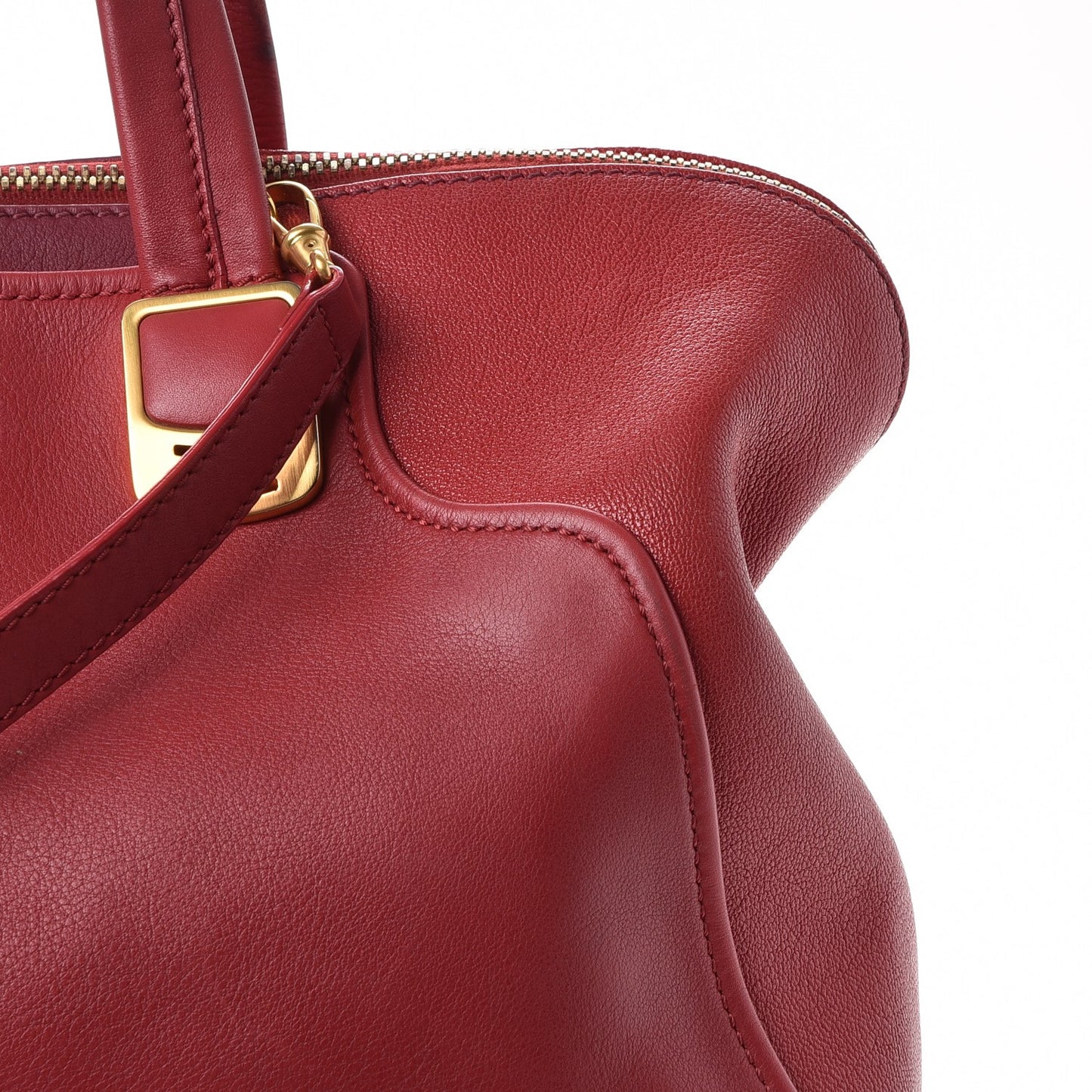 Vitello Capra Alabama Colorblock Large Chameleon Tote Ciliegia Bordeaux Ruby