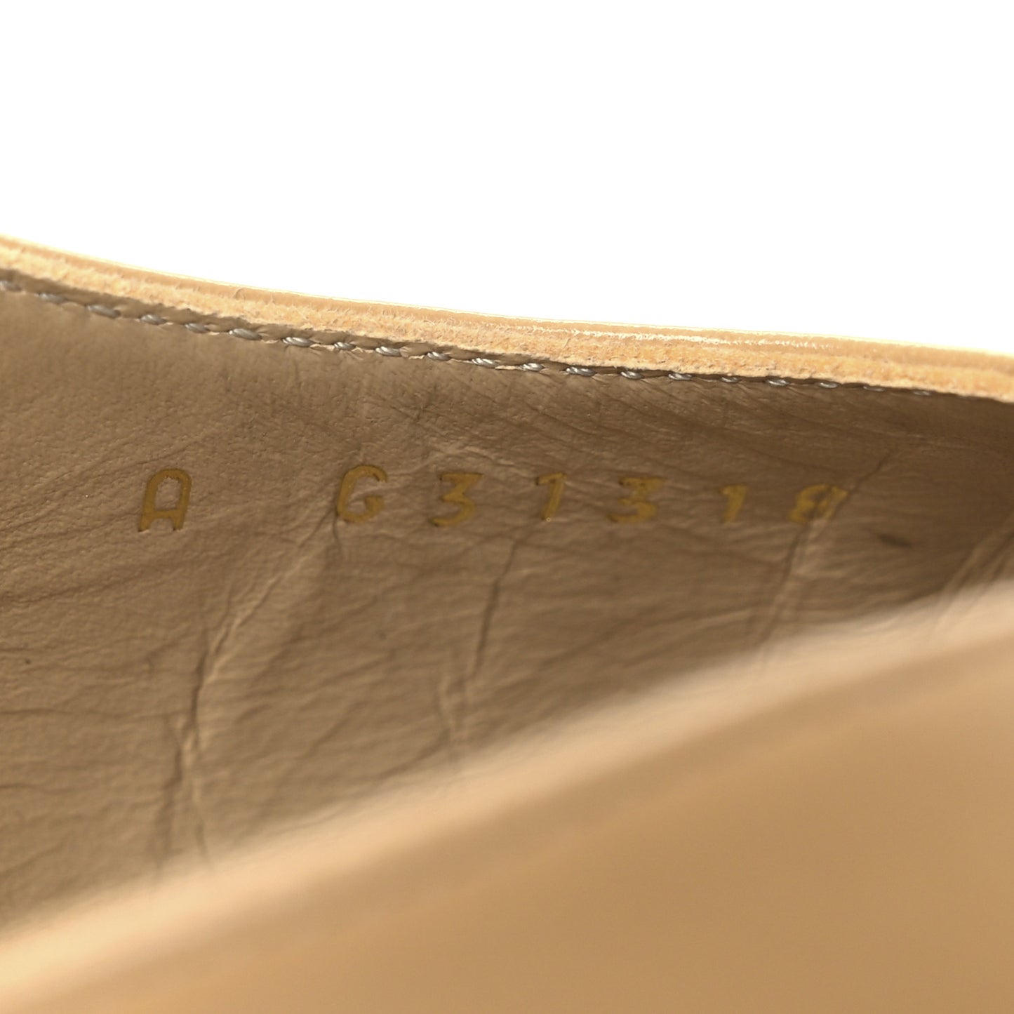 Goatskin Grosgrain Cap Toe CC Slingback Pumps 38.5 Beige Black