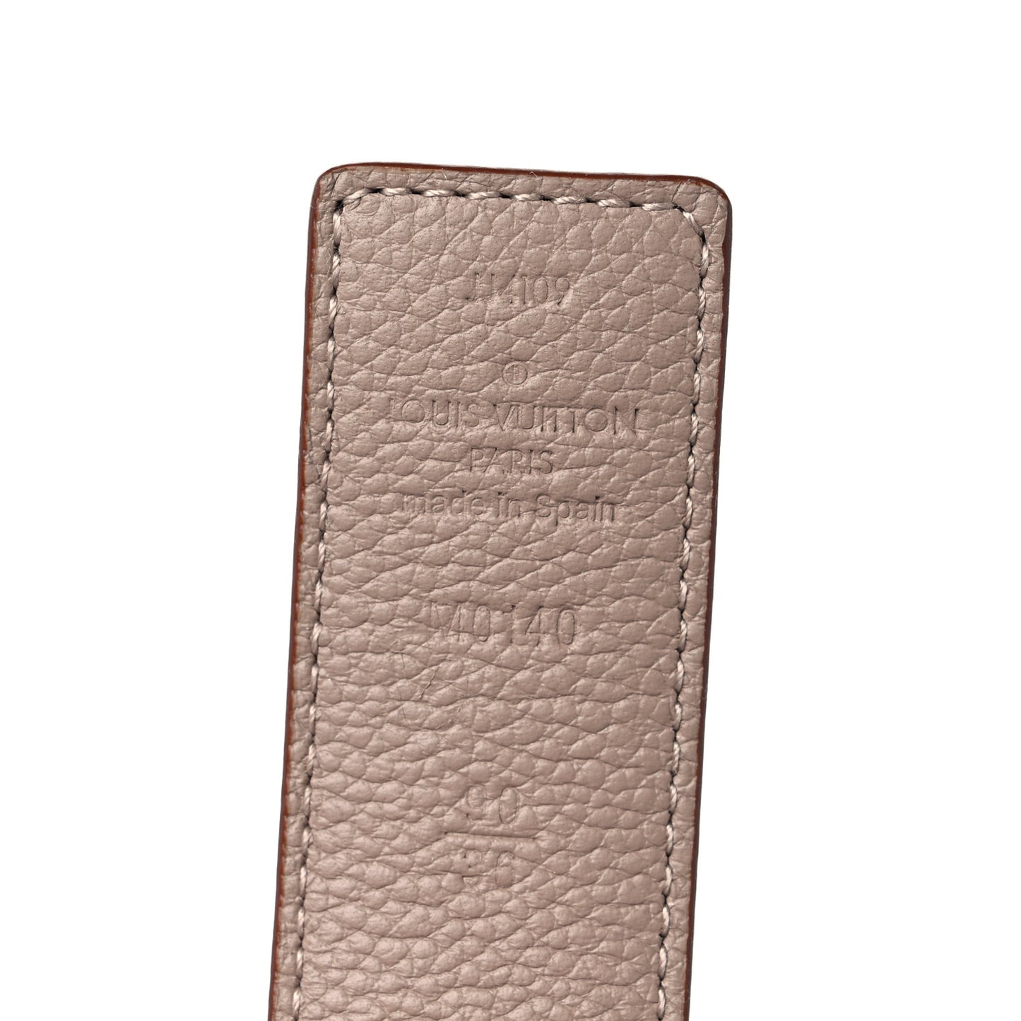 Monogram Calfskin 30mm LV Initiales Reversible Belt 90 36 Beige