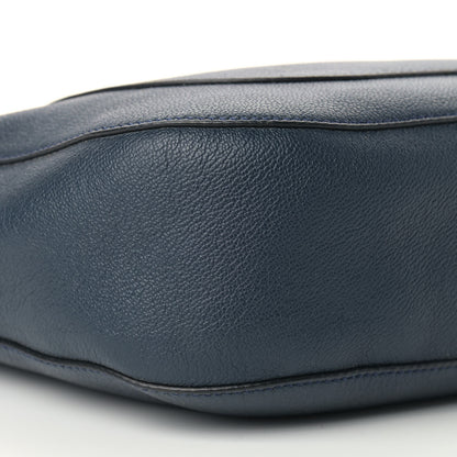 Burberry Grainy Calfskin Small Elmstone Hobo Navy 6 of 16