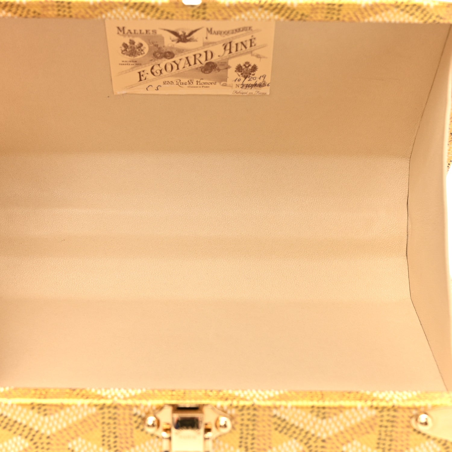 Goyard Goyardine Precious Metals Minaudiere Trunk Bag Gold 5 of 14