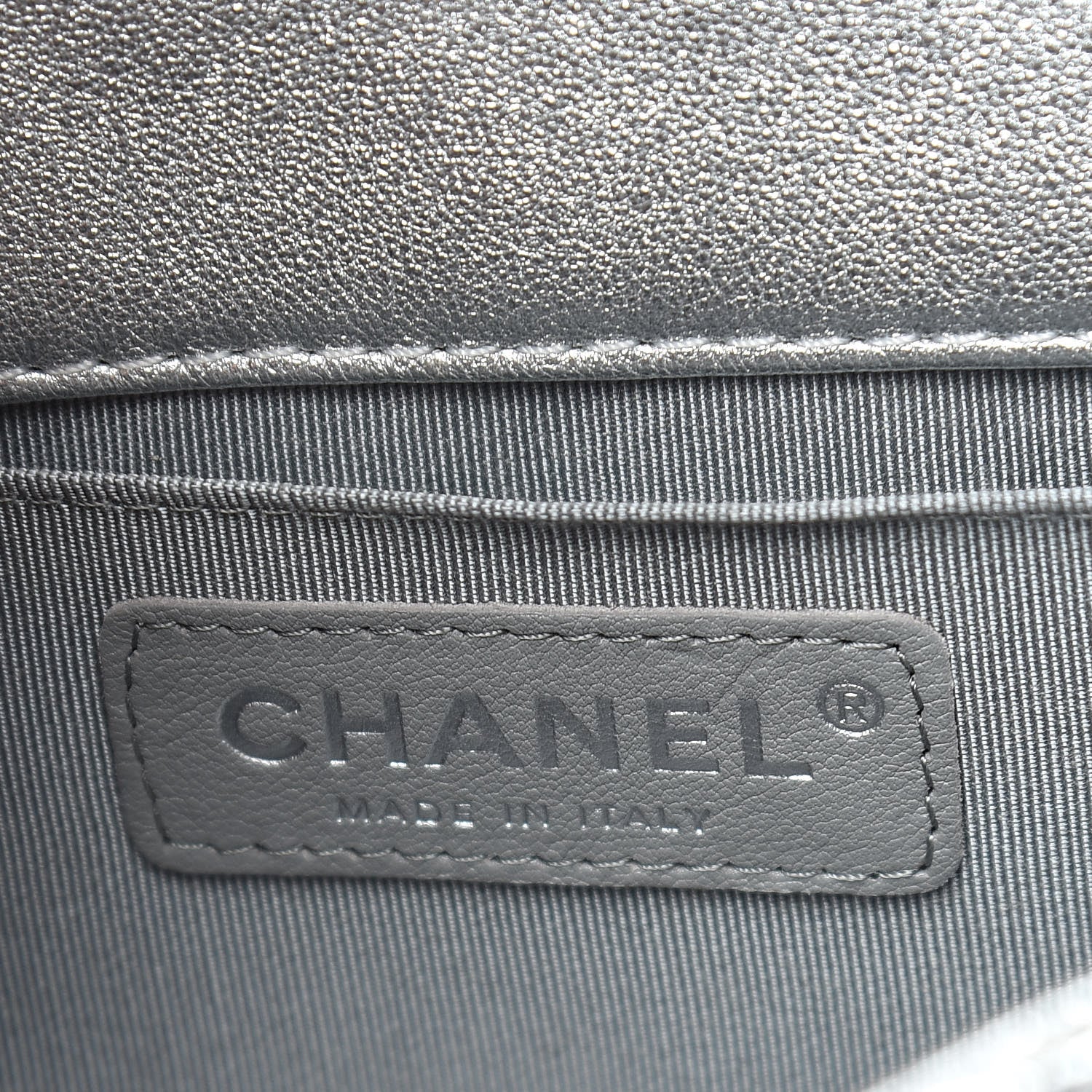 Chanel Metallic Lambskin Perforated Mini Rectangular Flap Silver 6 of 13