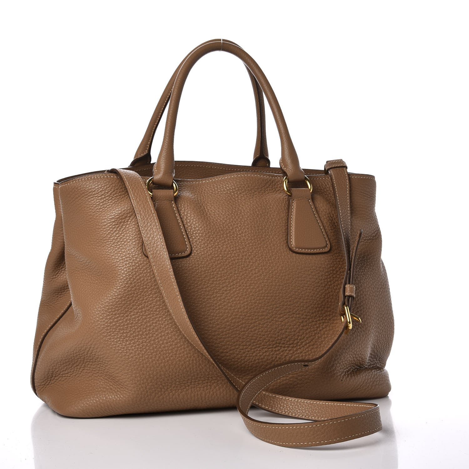 Prada Vitello Daino Tote Sesamo 2 of 10
