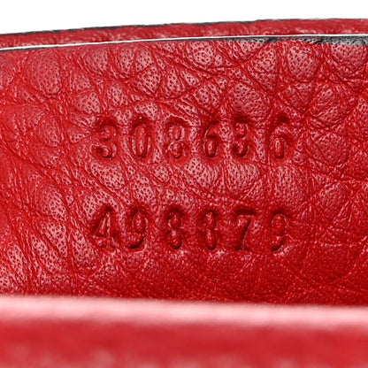 Gucci Pebbled Calfskin Medium Soho Cosmetic Case Red 7 of 8