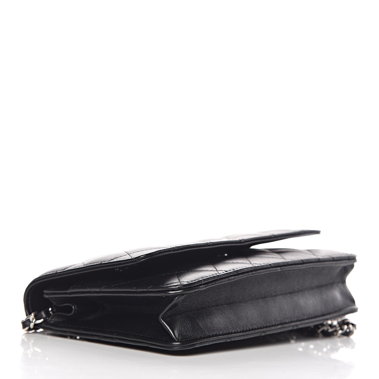 Chanel Lambskin Quilted Wallet On Chain WOC Black 4 of 11