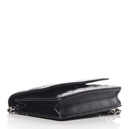 Chanel Lambskin Quilted Wallet On Chain WOC Black 4 of 11