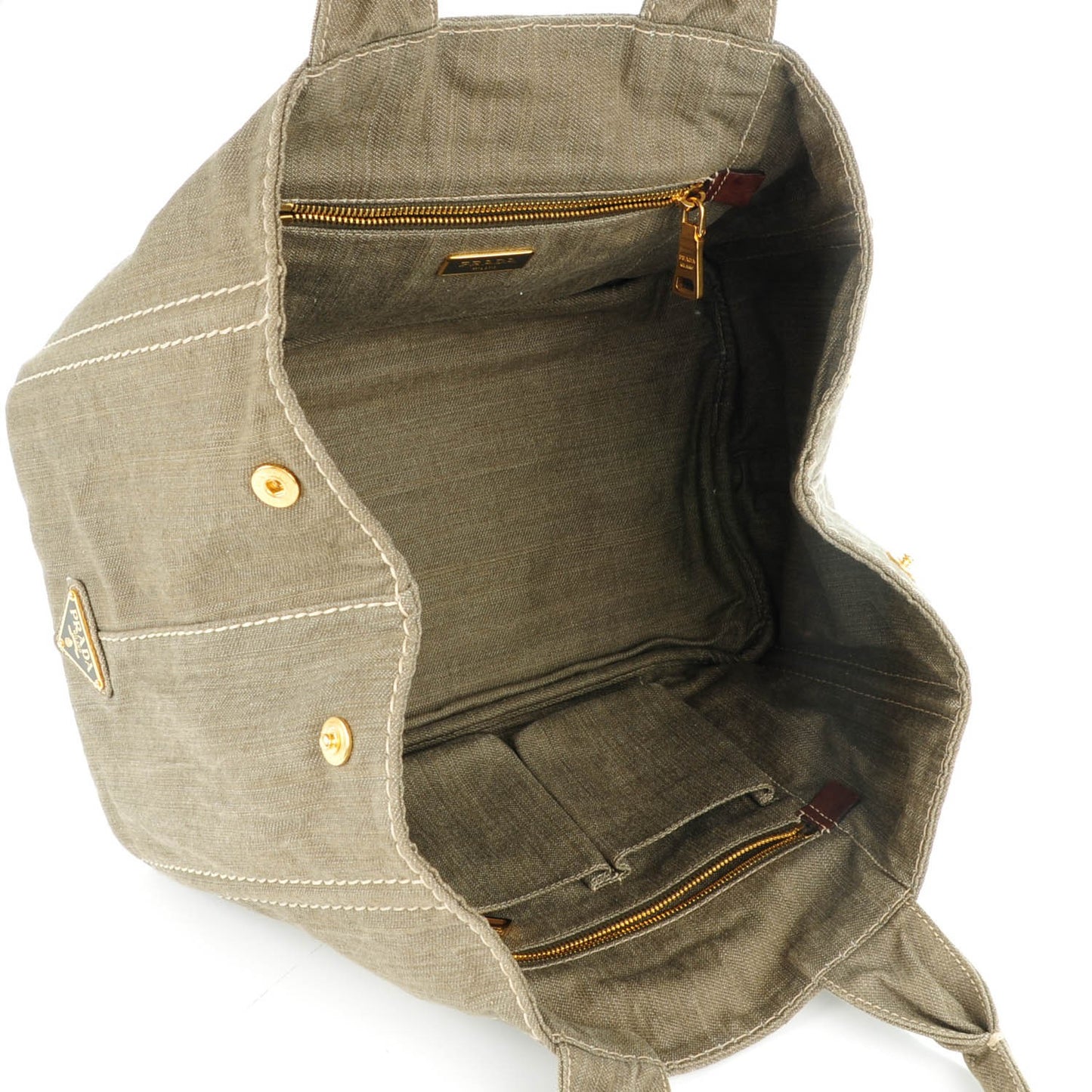 Denim Logo Tote Militare