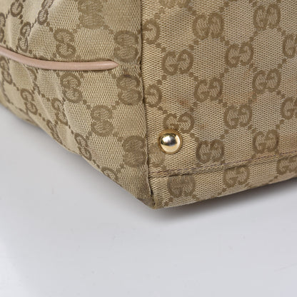 Gucci Monogram Medium New Britt Tote Beige 21 of 27