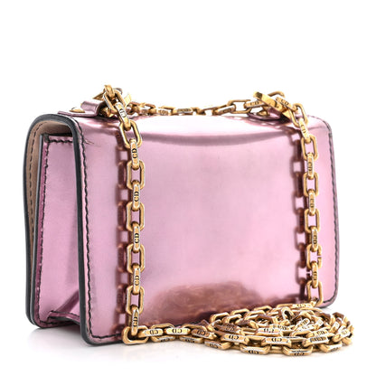 Christian Dior Metallic Calfskin J'Adior Mini Chain Flap Bag Pink 3 of 16