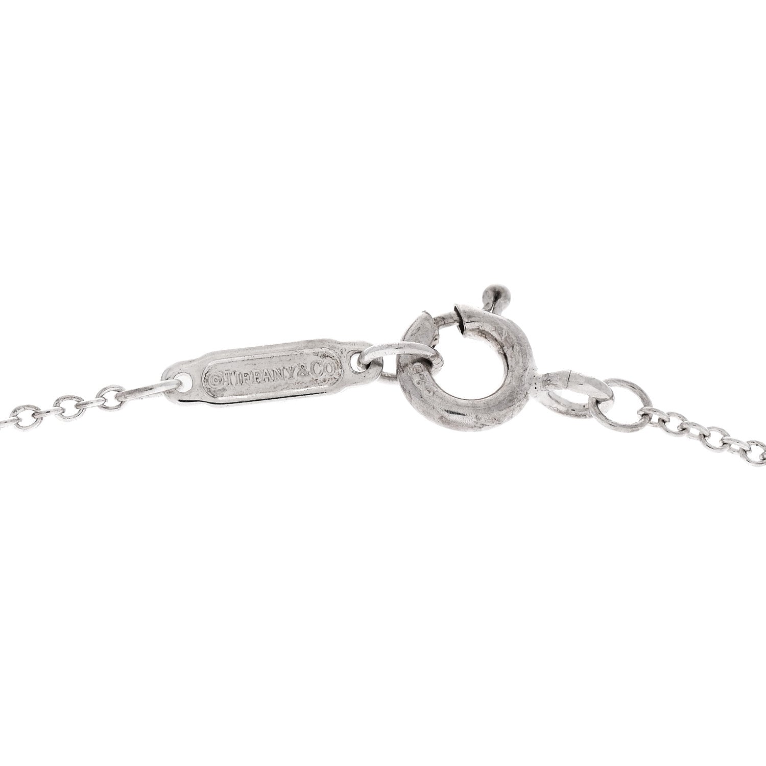 Tiffany Sterling Silver Open Heart Pendant Necklace 5 of 7