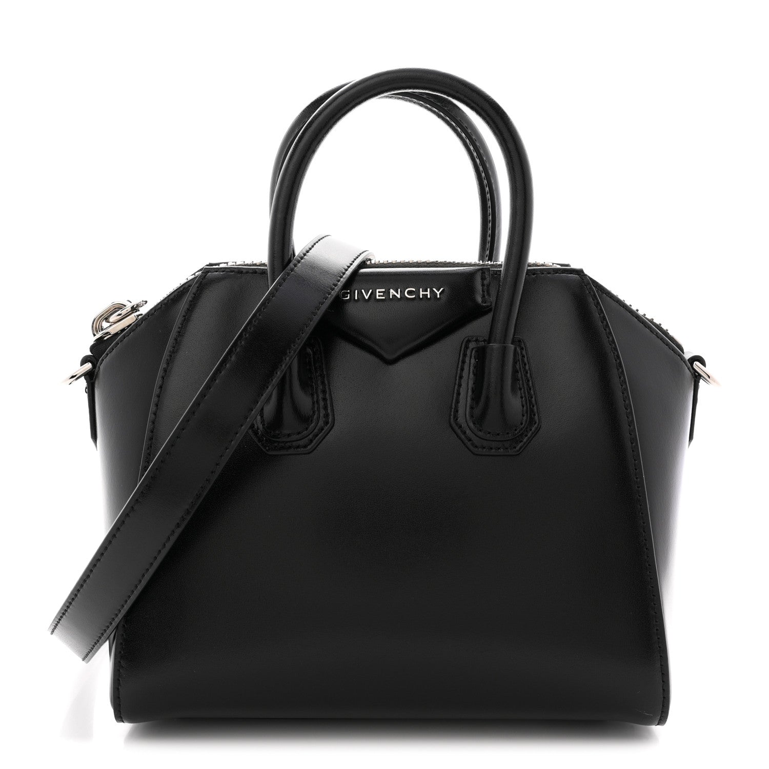 Givenchy Shiny Lord Calfskin Mini Antigona Black 1 of 12