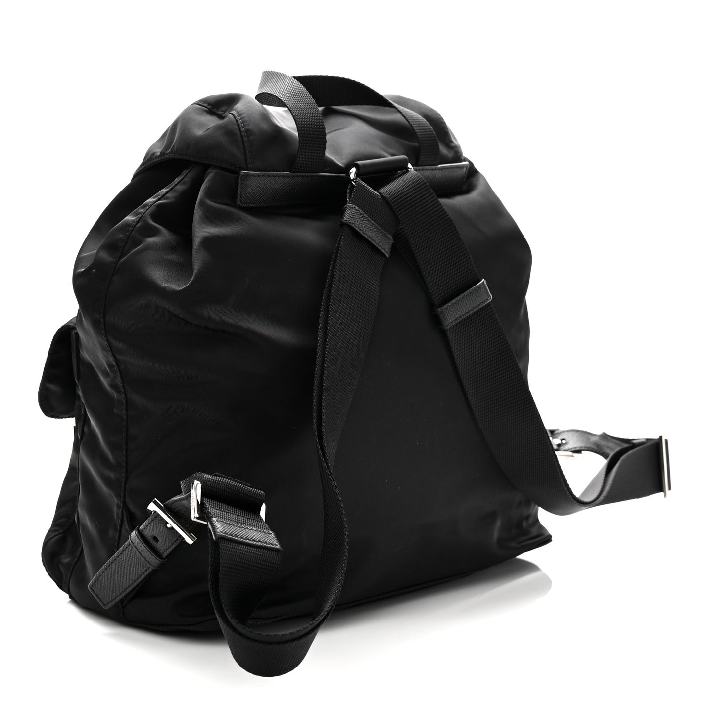 Tessuto Nylon Saffiano Medium Backpack Black