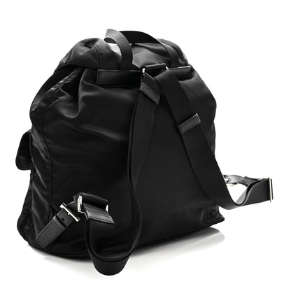 Prada Tessuto Nylon Saffiano Medium Backpack Black 2 of 9