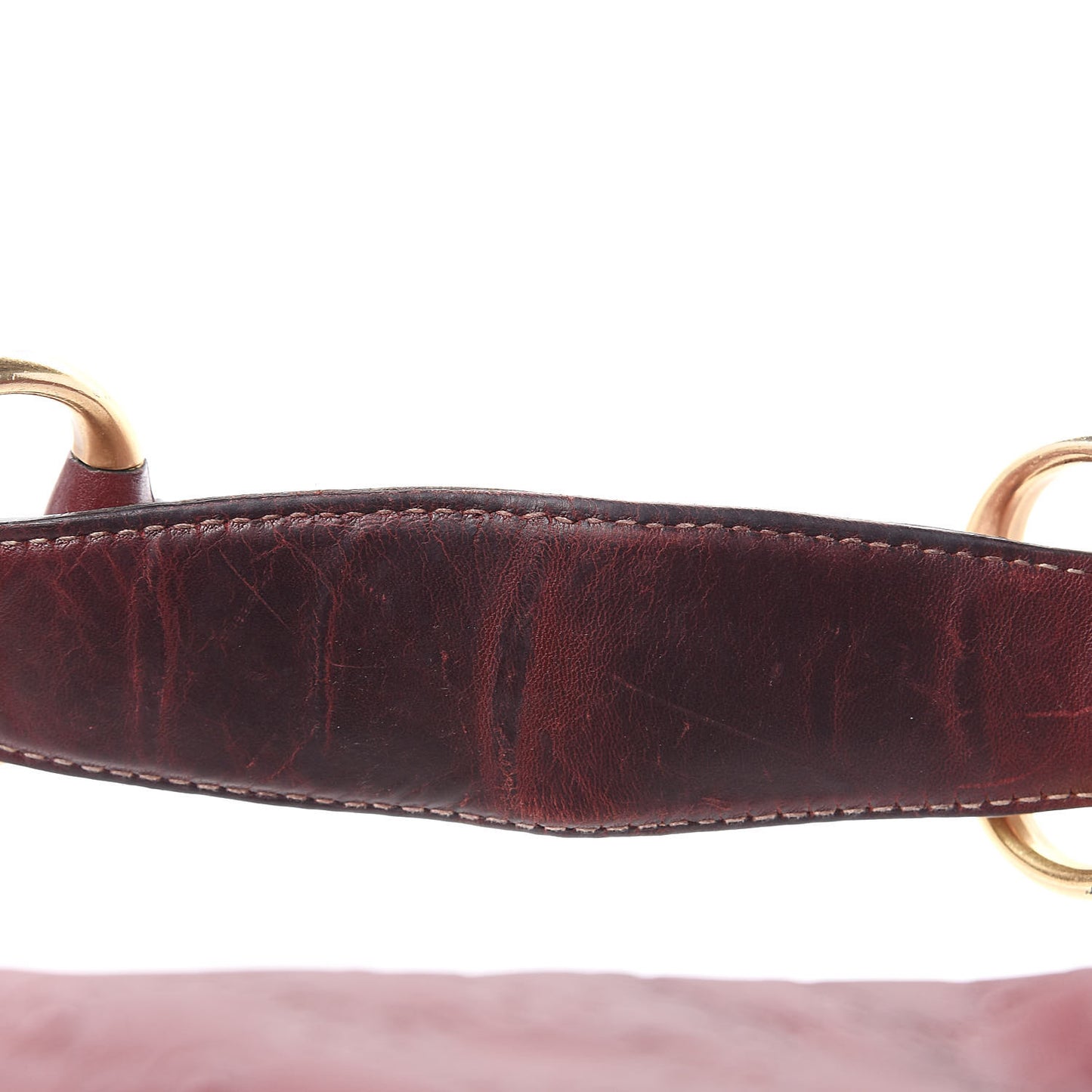 Guccissima Medium Horsebit Chain Hobo Red