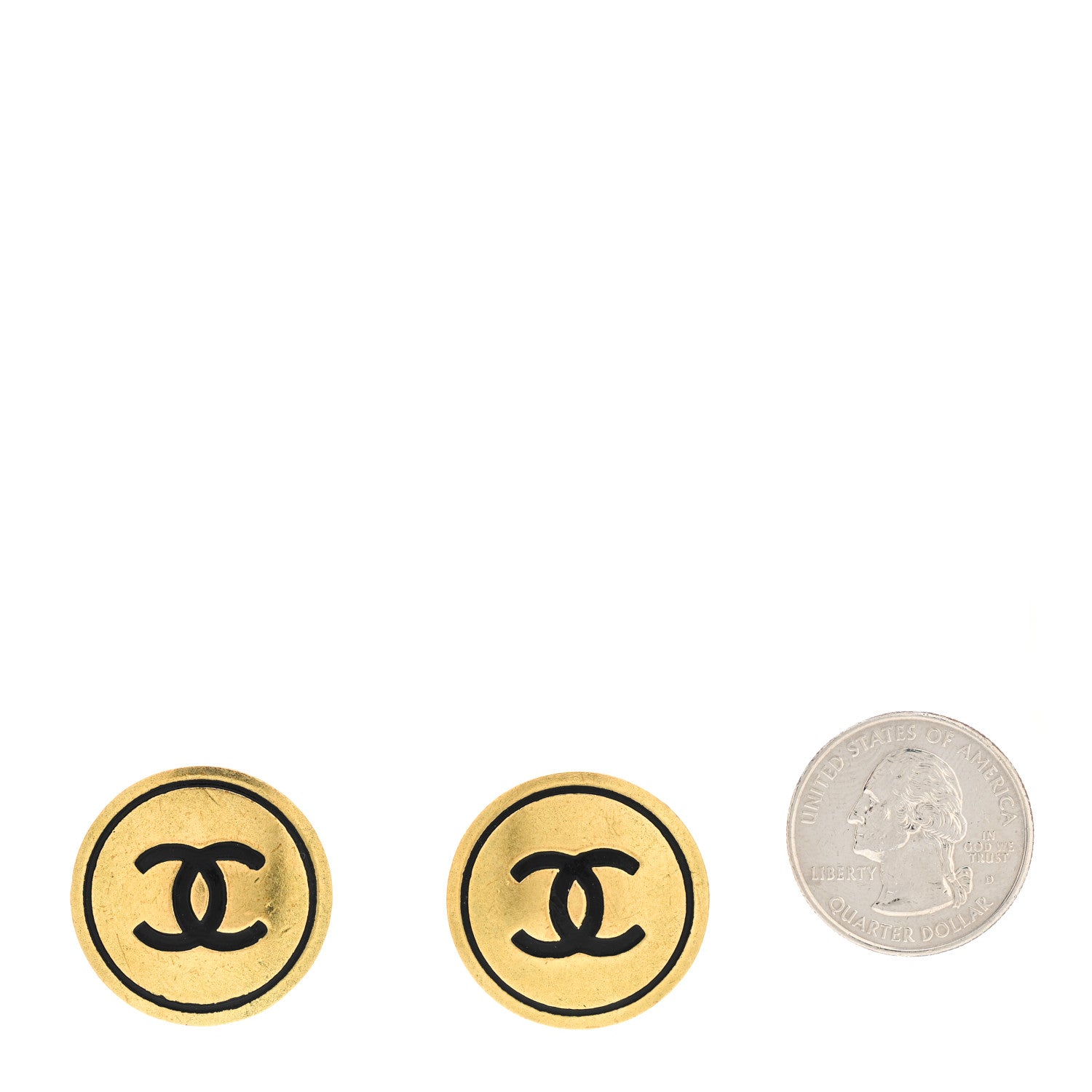Chanel CC Clip On Earrings Gold 2 of 4