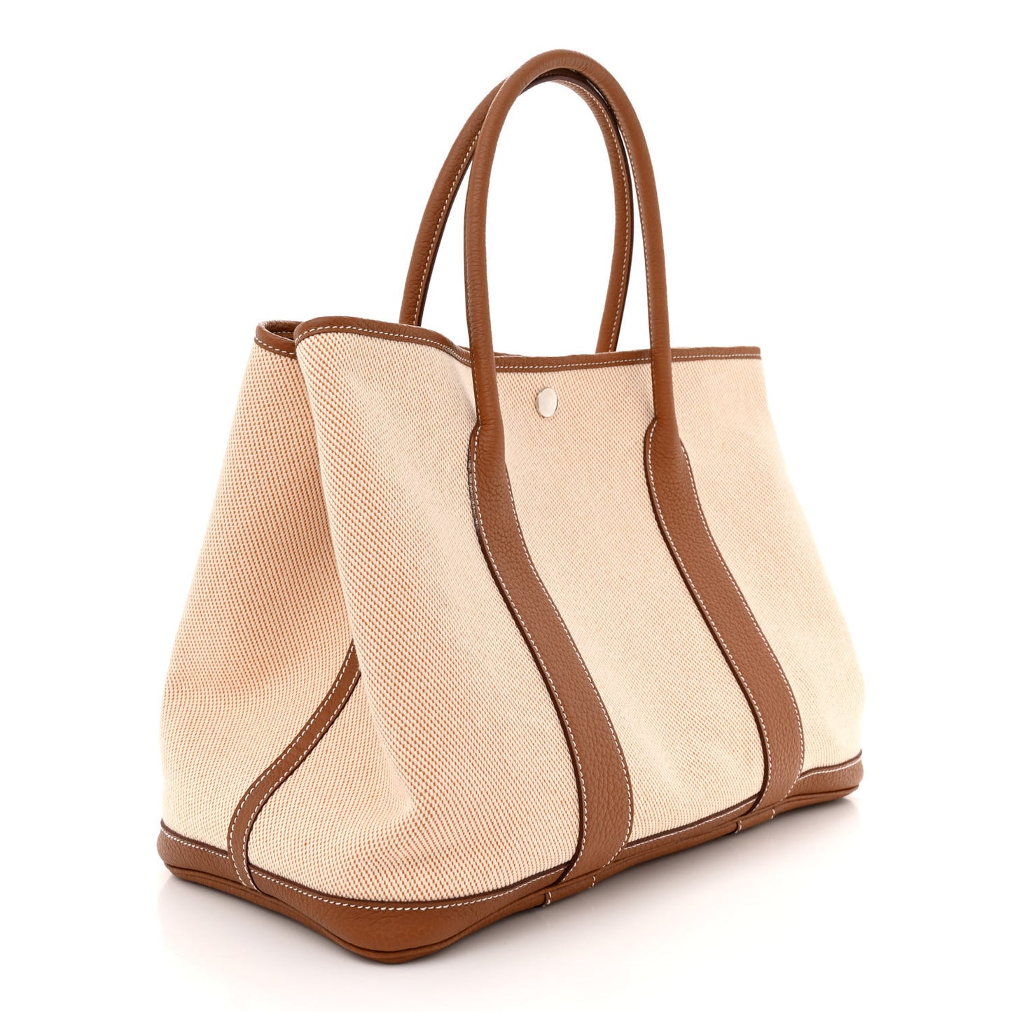 Twill H Negonda Garden Party 36 MM Tote Ecru Desert Gold