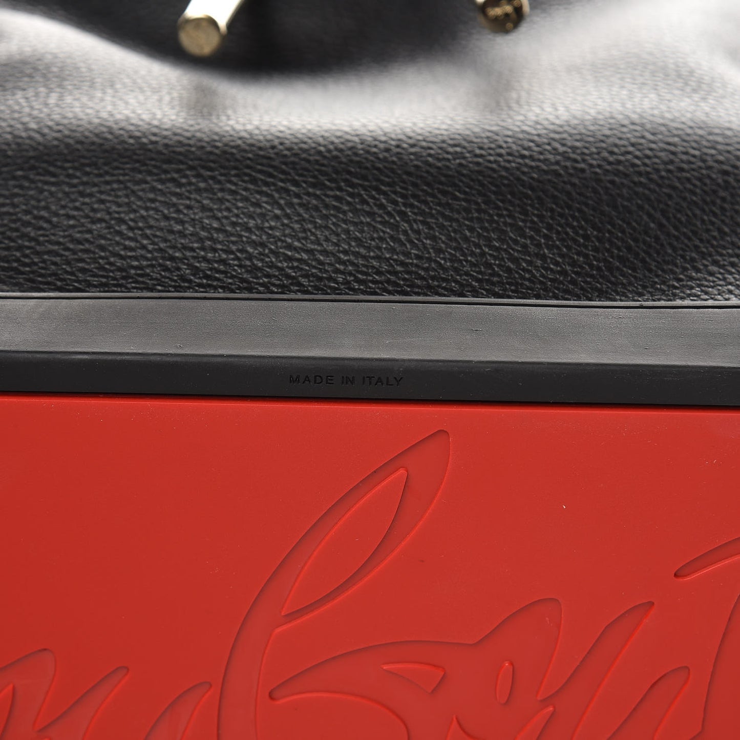 Calfskin PVC Explorafunk Backpack Gold Black