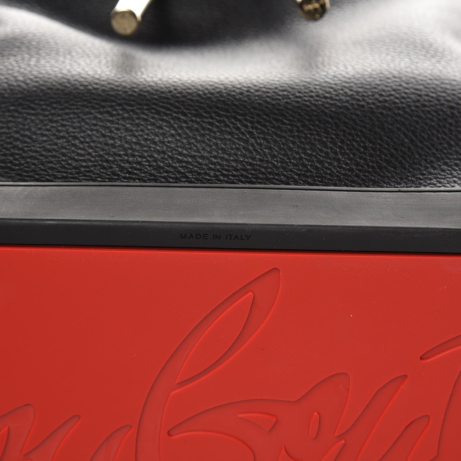 Christian Louboutin Calfskin PVC Explorafunk Backpack Gold Black 7 of 8