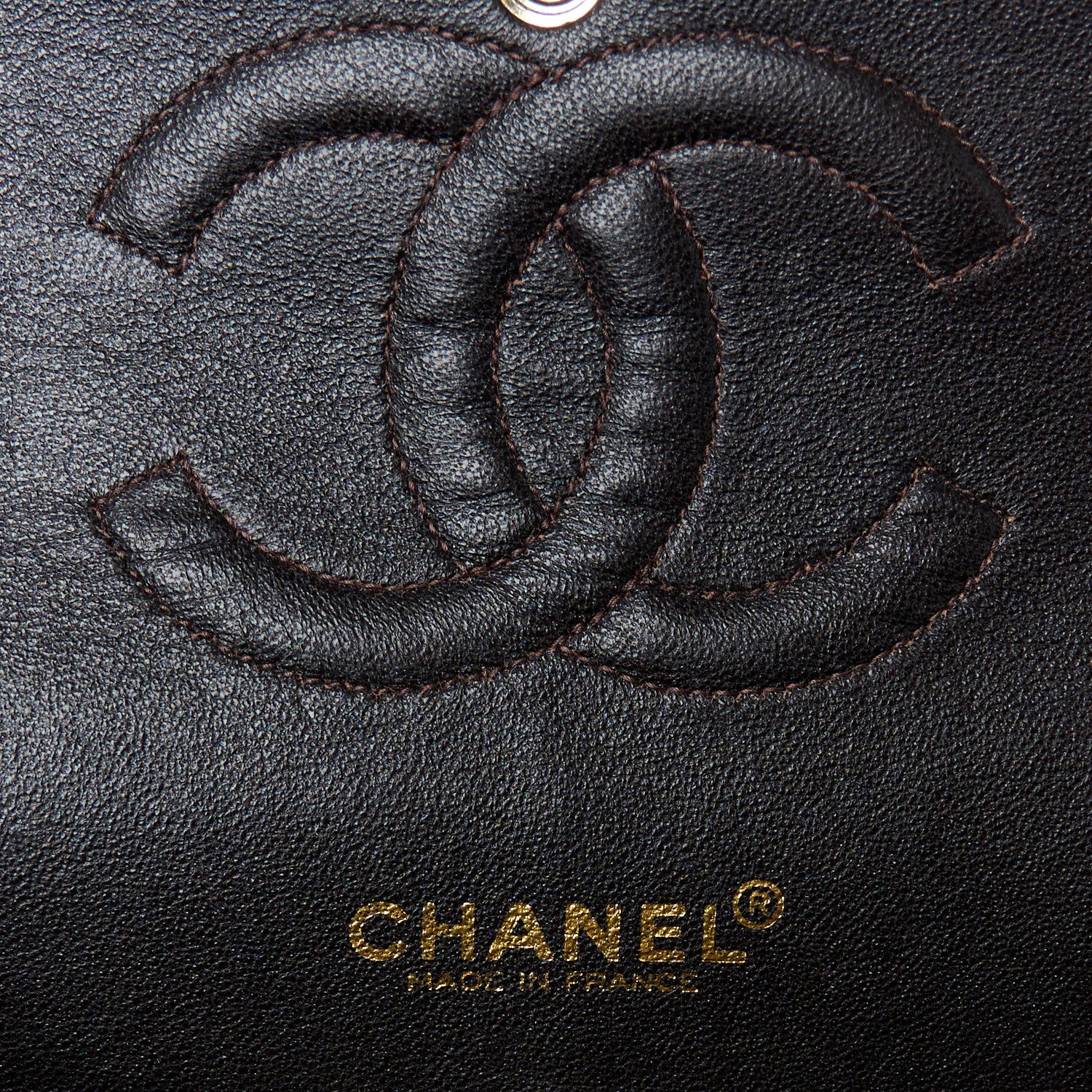 Chanel Lambskin Quilted Medium Double Flap Dark Brown 6 of 11