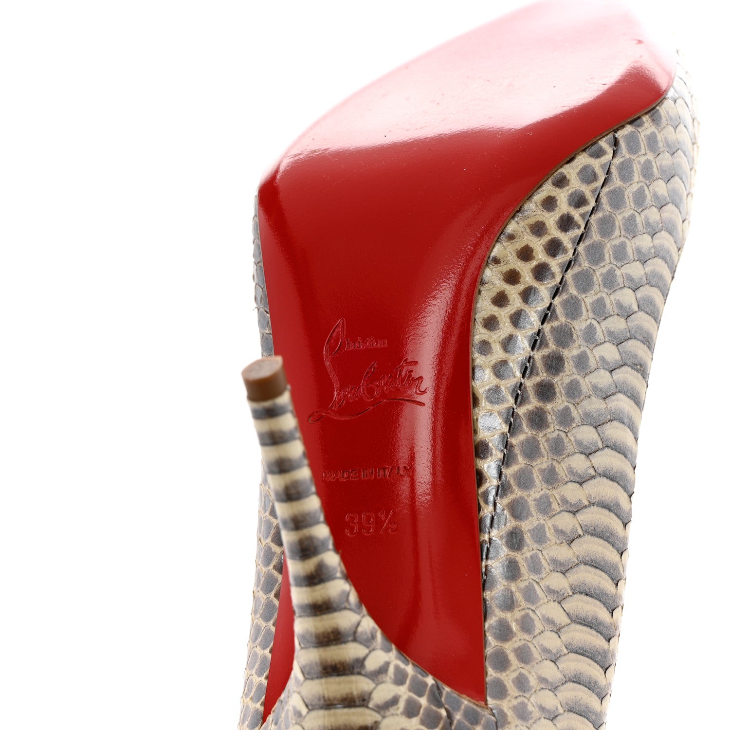 Christian Louboutin Ayers Batignolles 100 Pumps 39.5 Stone 7 of 8