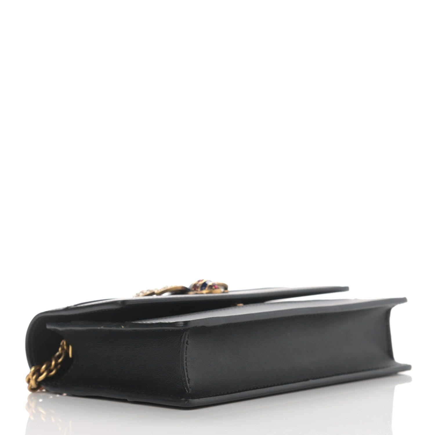 Gucci Calfskin Queen Margaret Chain Wallet Black 4 of 15
