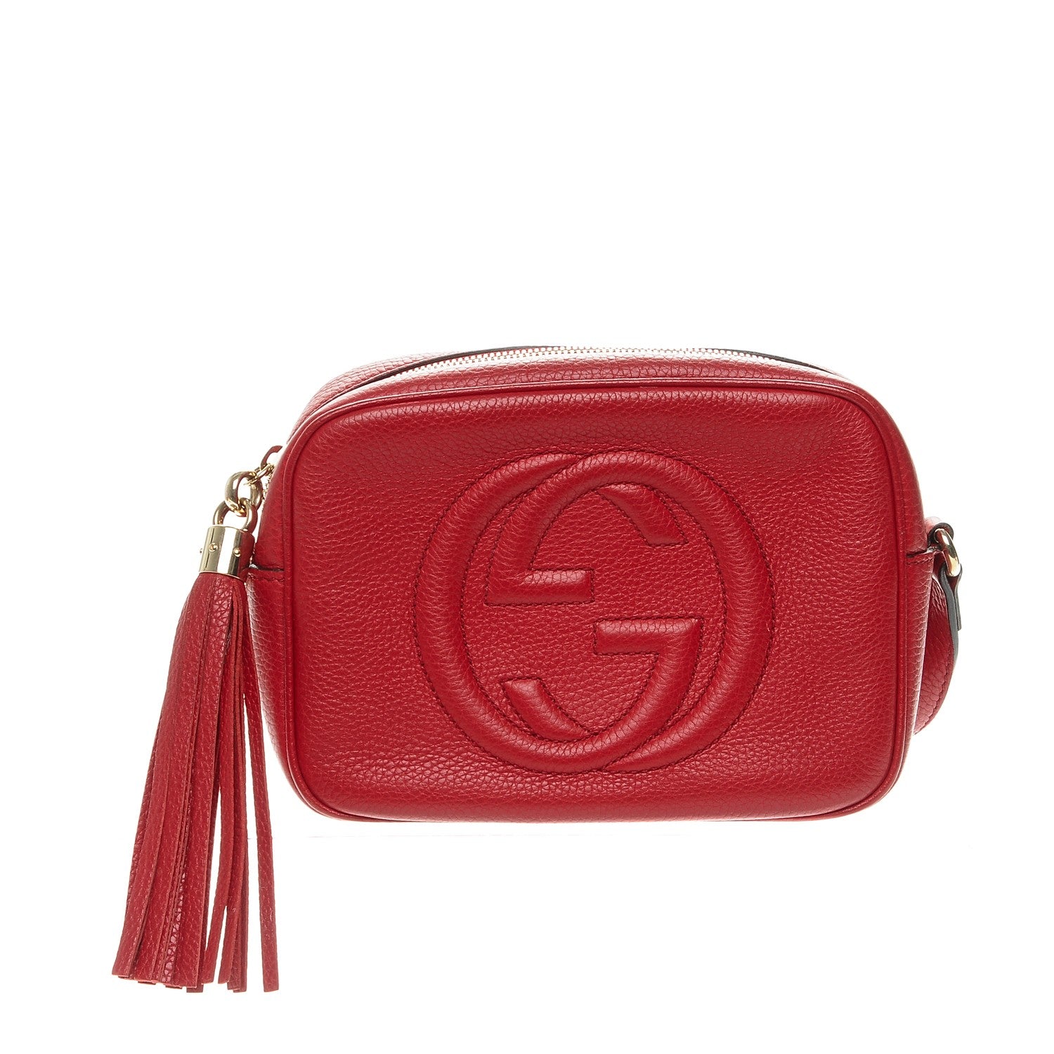 Gucci Pebbled Calfskin Small Soho Disco Bag Tabasco Red 1 of 7