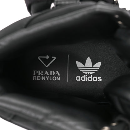 Prada X ADIDAS Re-Nylon Gabardine Metal Triangle Logo Mens Wheel Pouch Pocket High Top Sneakers 12.5 Black 7 of 8