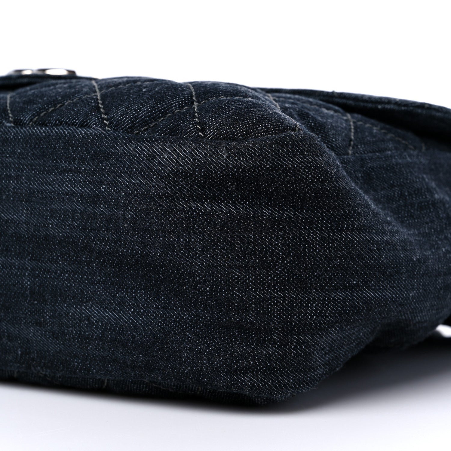 Chanel Denim Quilted Stretch Spirit Messenger Bag Dark Blue 9 of 12