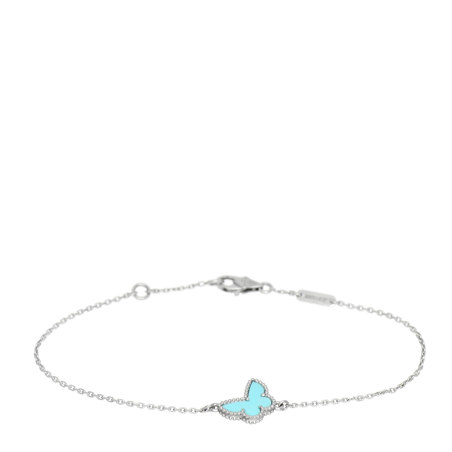 18K White Gold Turquoise Sweet Alhambra Butterfly Bracelet