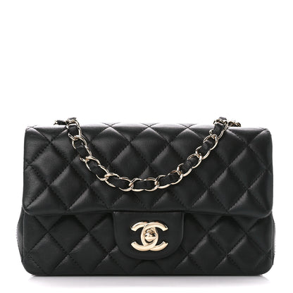 Chanel Lambskin Quilted Mini Rectangular Flap Black 1 of 11