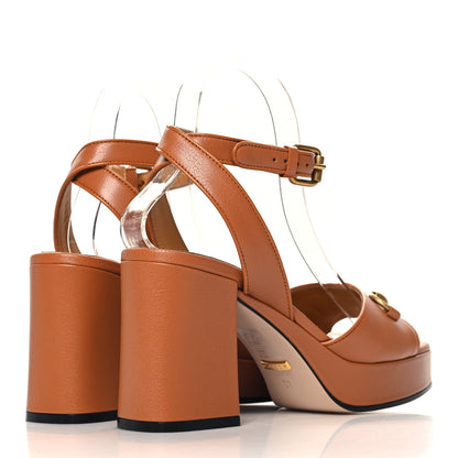 Gucci Quentin Granada Kid Horsebit 25/60mm Platform Sandals 37 Harness Brown 5 of 10