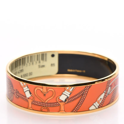 Hermes Enamel Printed Wide Festival des Amazones Bracelet 65 3 of 6