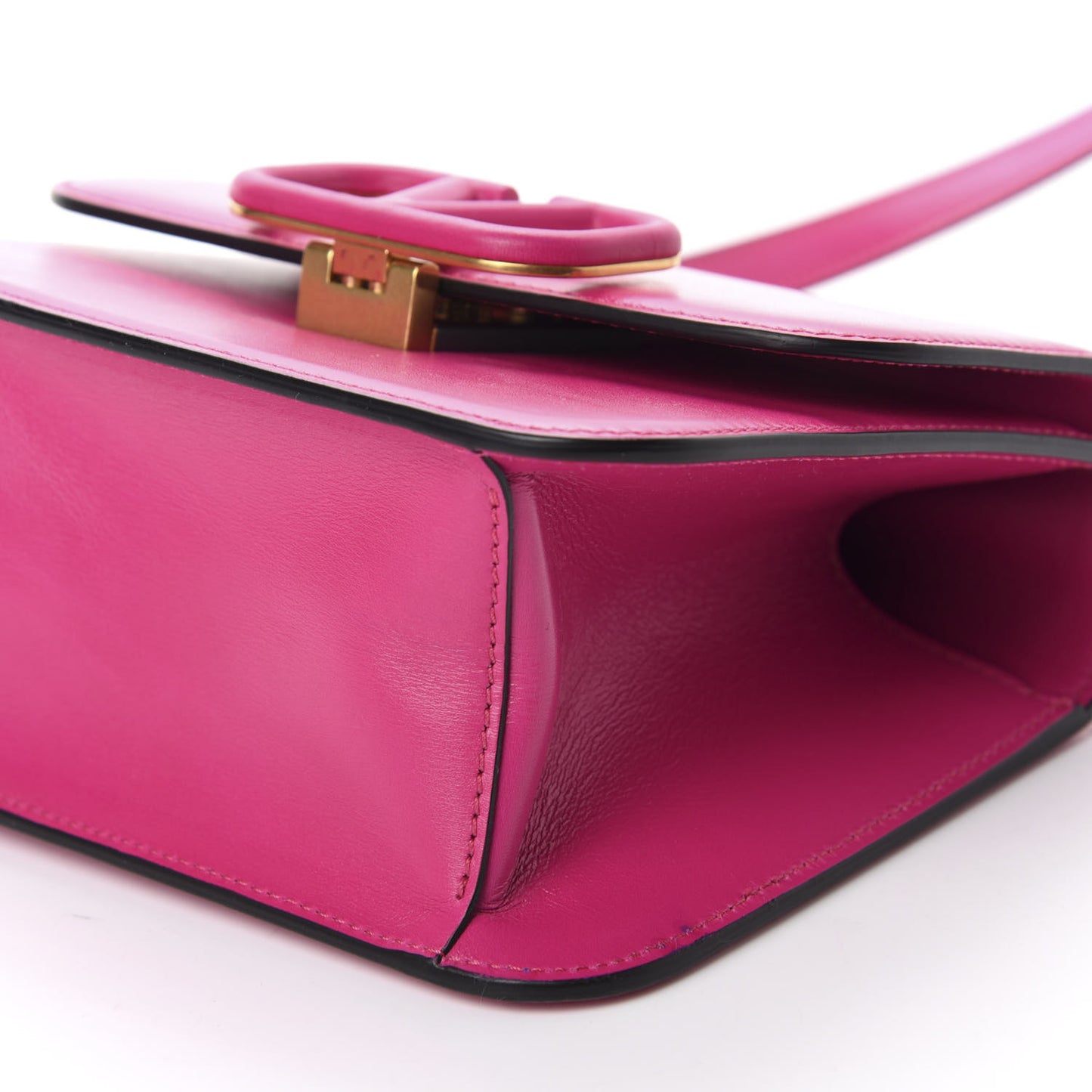 Smooth Calfskin Small VSling Shoulder Bag Fuchsia