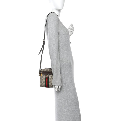 Gucci GG Supreme Monogram Web Mini Ophidia Messenger Brown 2 of 10