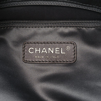 Chanel Tweed Lambskin Drawstring Tweedy Tote Black 6 of 10