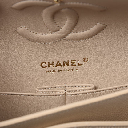 Chanel Caviar Quilted Medium Double Flap Light Beige 5 of 10
