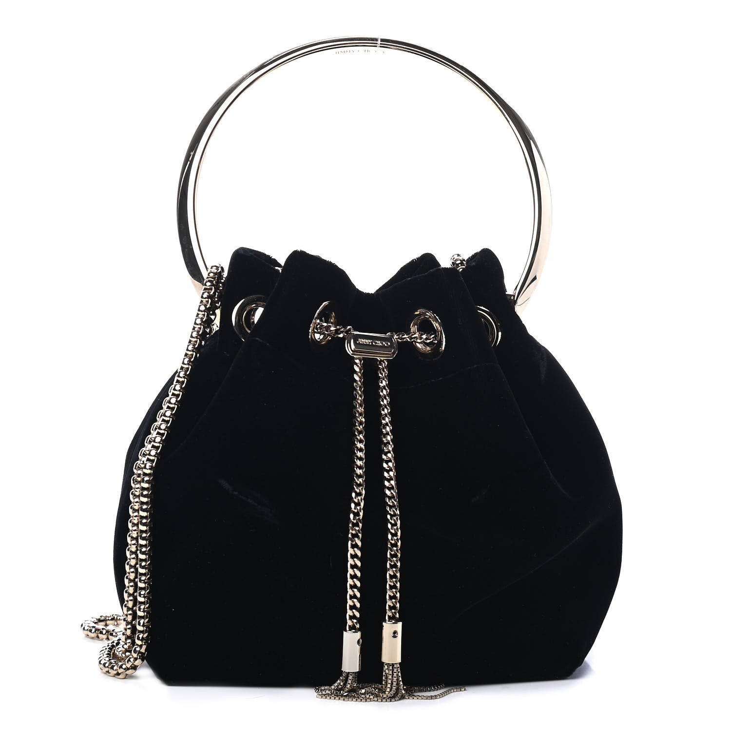 Jimmy Choo Velvet Bon Bon Bag Black 1 of 4