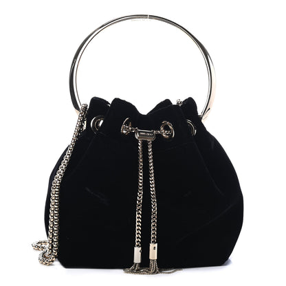 Jimmy Choo Velvet Bon Bon Bag Black 1 of 4