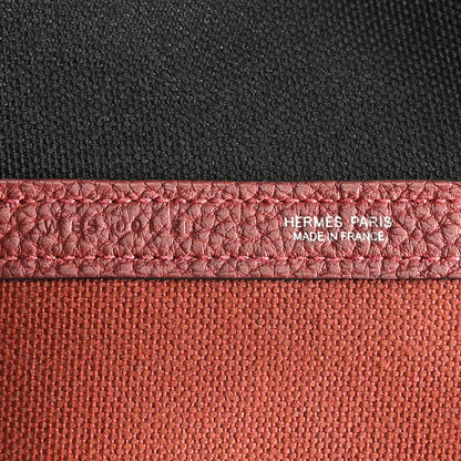 Hermes Toile Militaire Negonda Garden Party Voyage Colorblock 49 GM Black Rouge H 6 of 10
