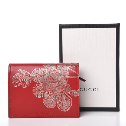 Gucci Calfskin Chinese New Year Card Case Wallet Red 7 of 7