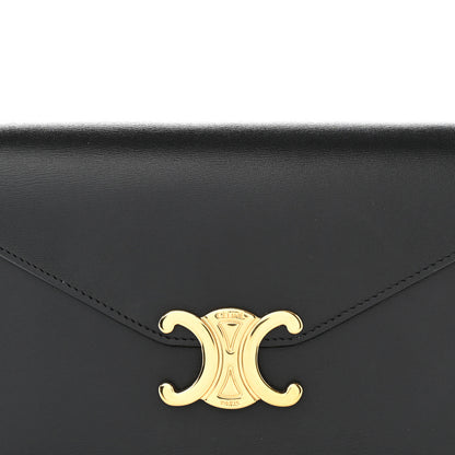 Celine Shiny Calfskin Triomphe Margo Wallet on Chain Black 8 of 20