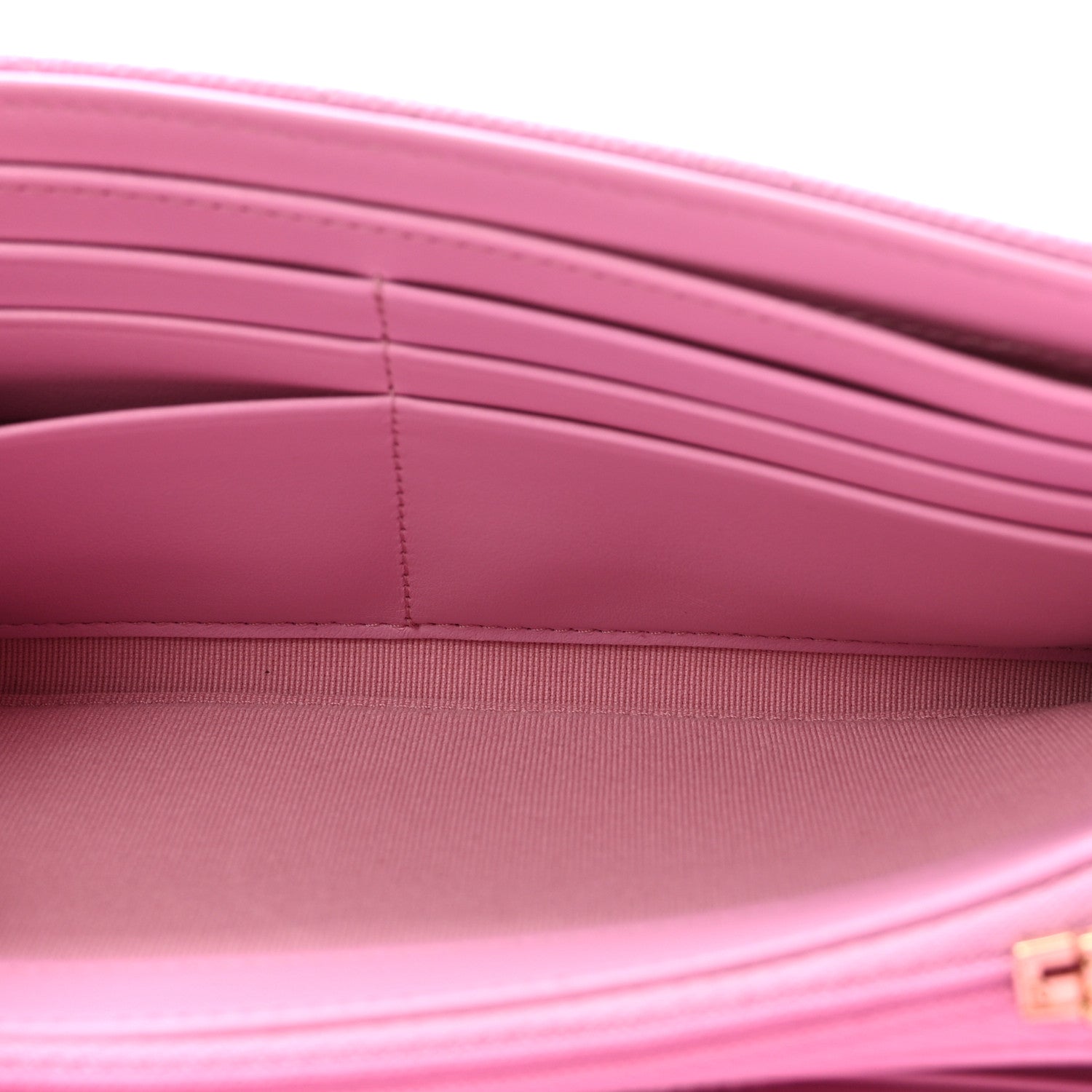 Chanel Caviar Quilted Large Gusset Flap Wallet Lilac 5 of 9