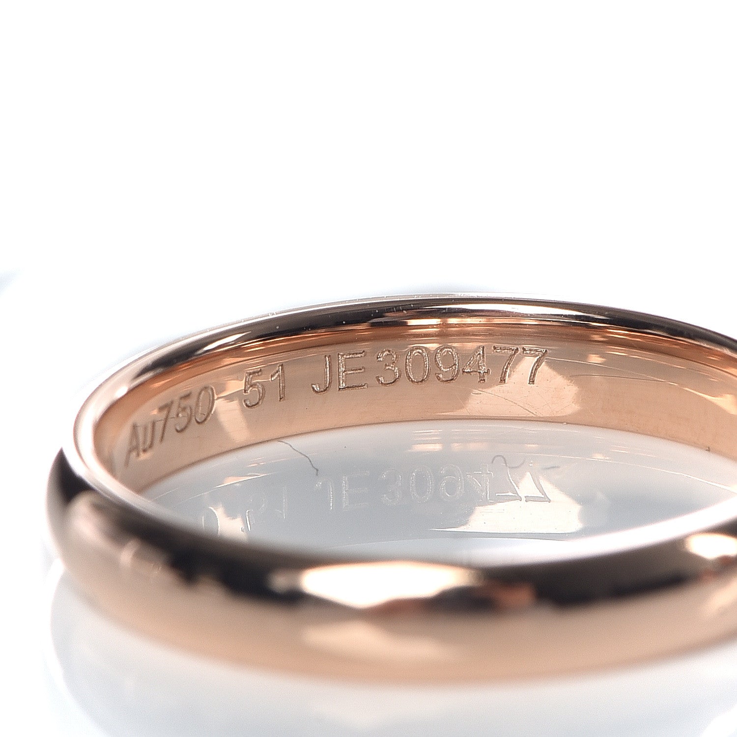 Van Cleef & Arpels 18K Rose Gold Wedding Band Ring 51 5.75 4 of 7