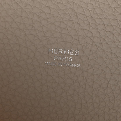 Hermes Taurillon Clemence Picotin Lock 22 MM Beton 6 of 11