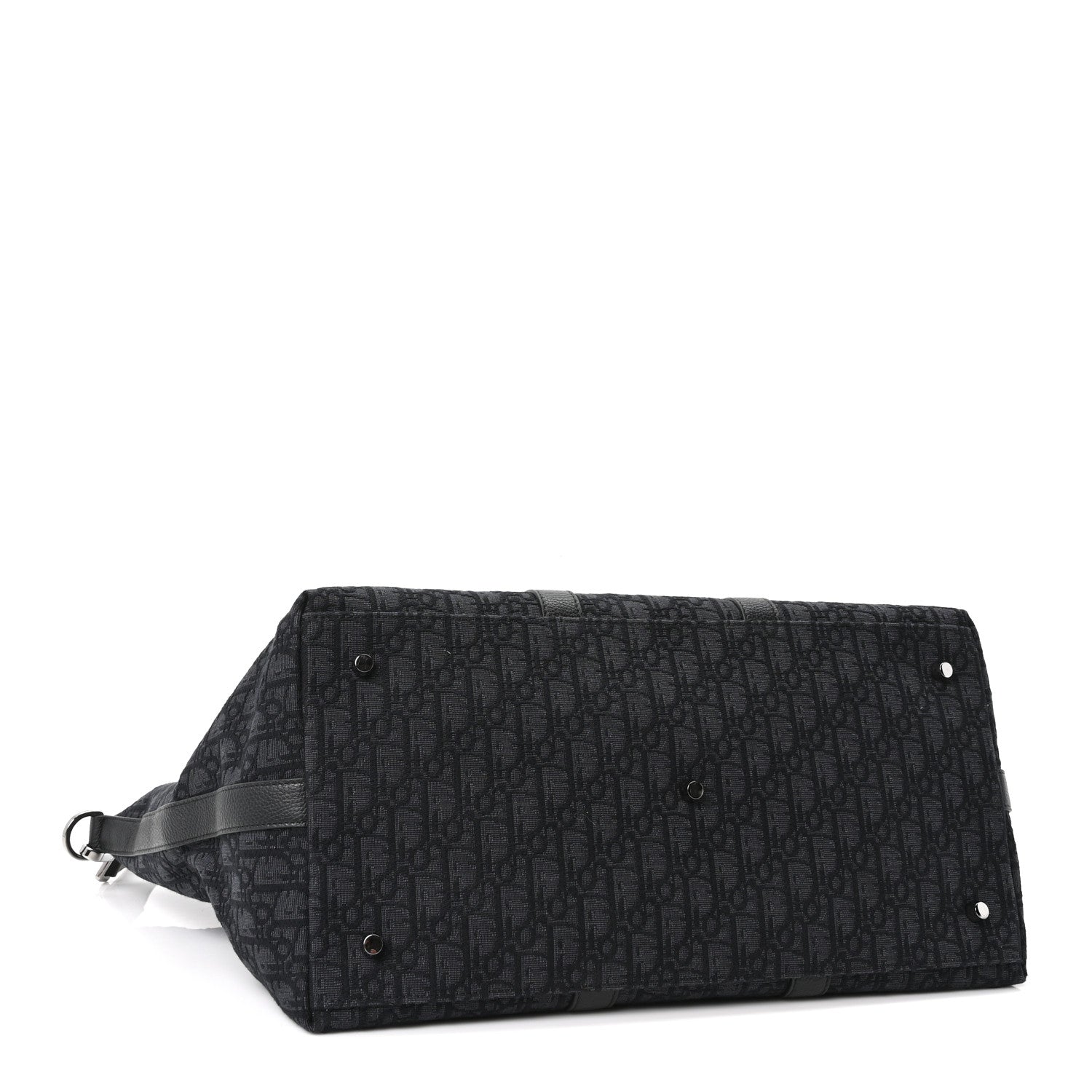 Christian Dior Maxi Oblique Jacquard Weekender 40 Black 3 of 9