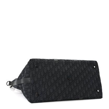 Christian Dior Maxi Oblique Jacquard Weekender 40 Black 3 of 9