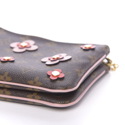 Louis Vuitton Monogram Blooming Flowers Double Zip Pochette 10 of 12