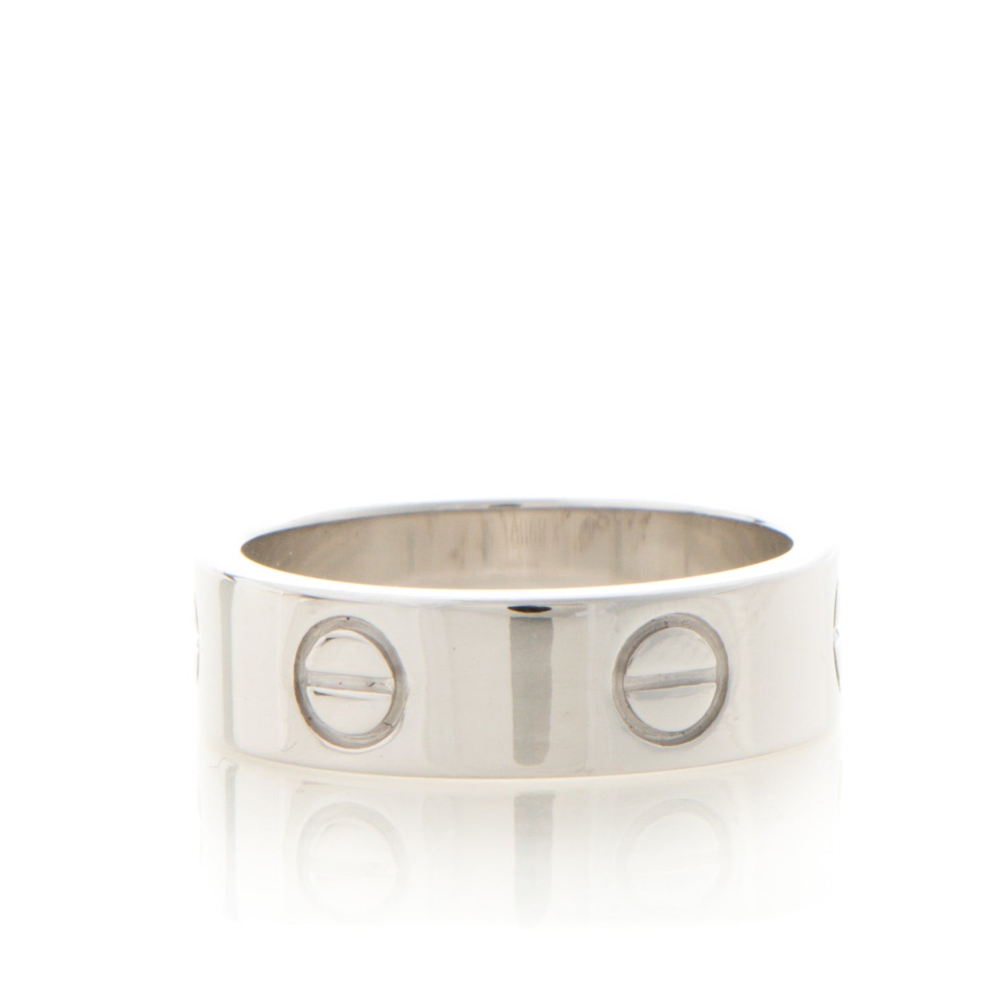 18K White Gold 5.5mm LOVE Ring 51 5.75