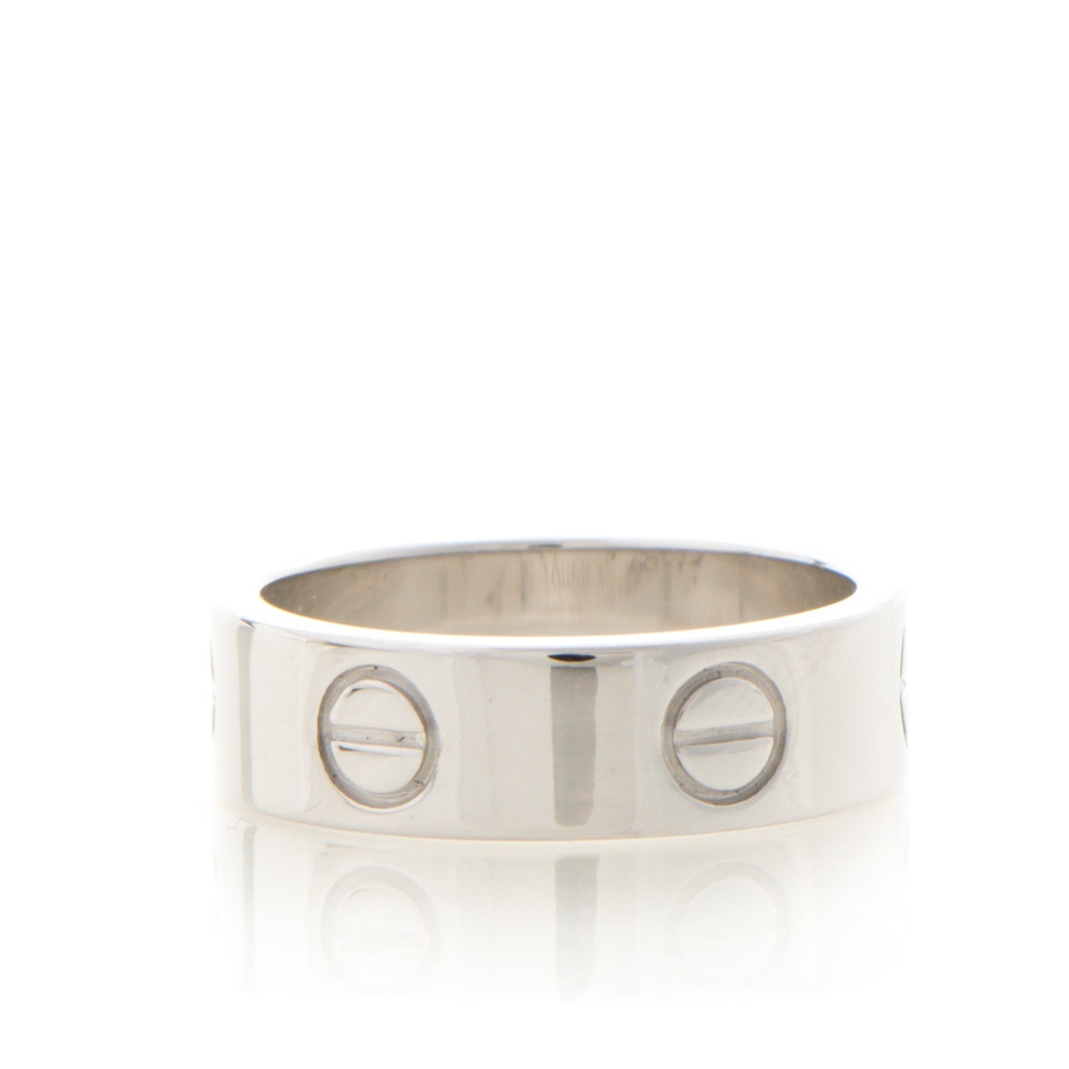 Cartier 18K White Gold 5.5mm LOVE Ring 51 5.75 3 of 4