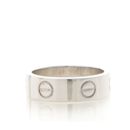 Cartier 18K White Gold 5.5mm LOVE Ring 51 5.75 3 of 4